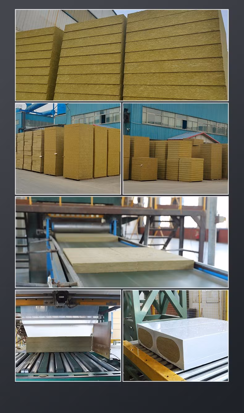 Marine Agricultural External Wall Fire Insulation Rock Wool Sandwich Board