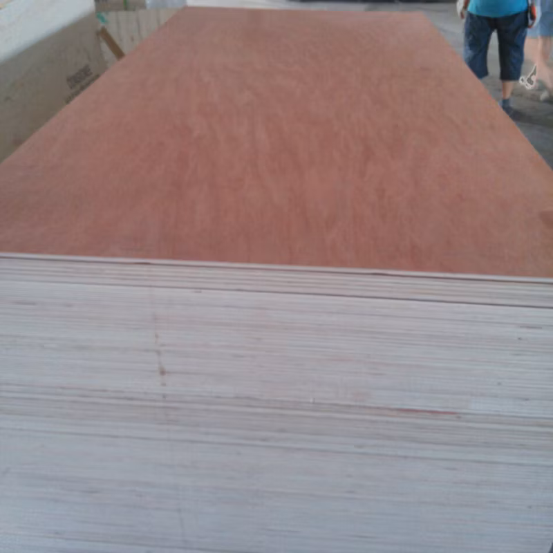 Okoume Veneered Commerical Plywood Sheet for Interior Decor Factory