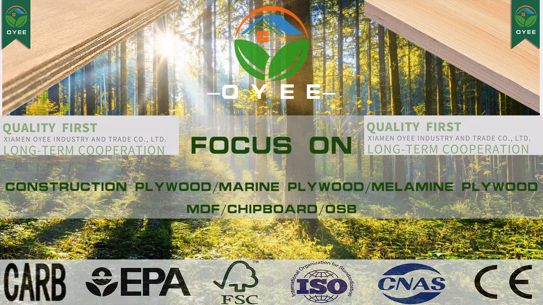 Oyeewood Plywood Supplier 18mm Melamine Plywood or MDF Good Materials for Furniture