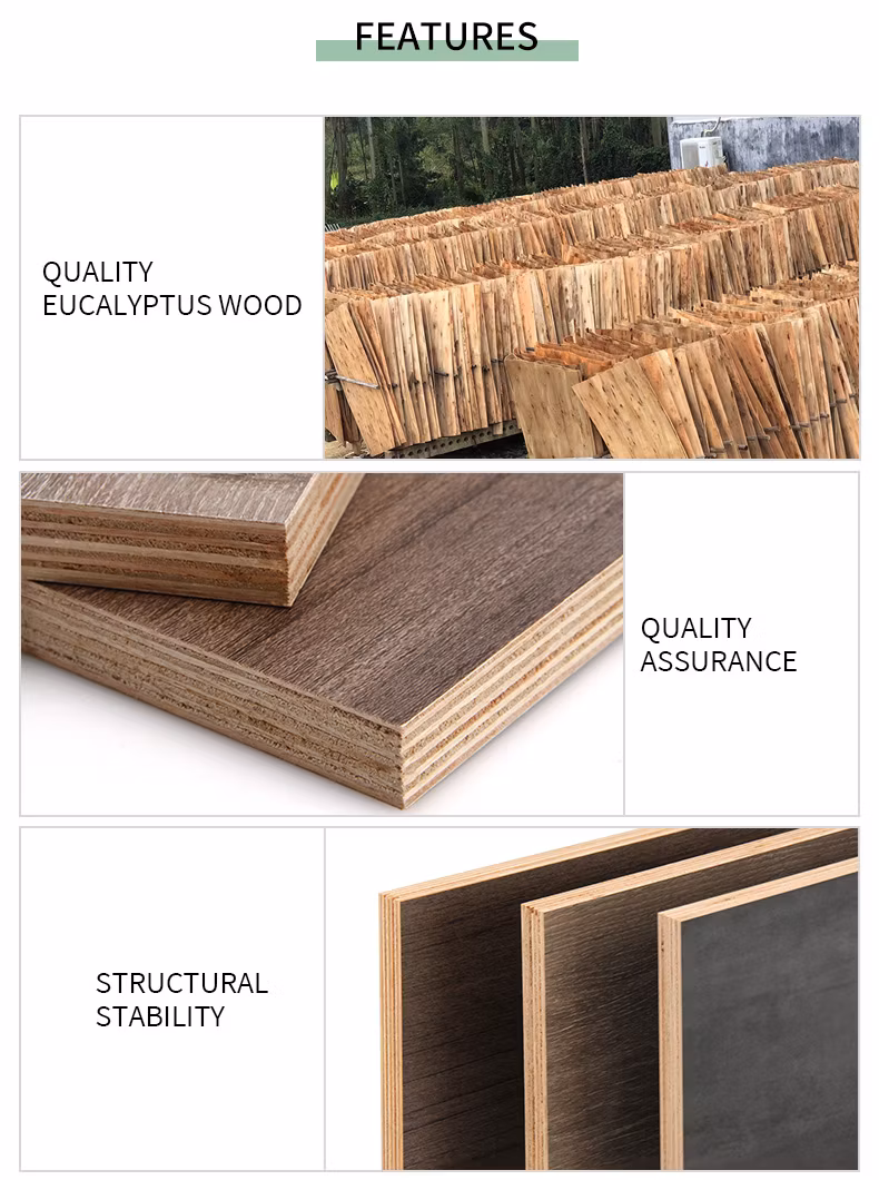 China Professional Manufacture Commercial Wood Board Wood Sheet Wall Panel Plywood Melamine Wooden Board for for Cabinet Furniture of Decoration Material