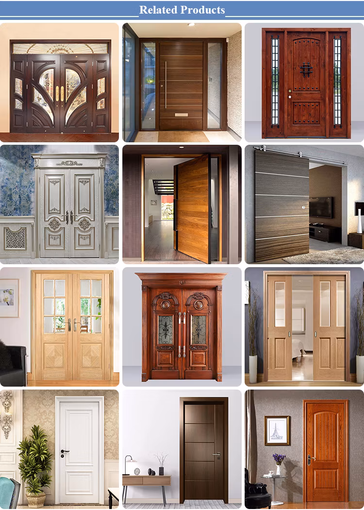 Modern Composite Solid Core Wooden Doors Design Interior Room Black Walnut Veneer Flush Wood Door