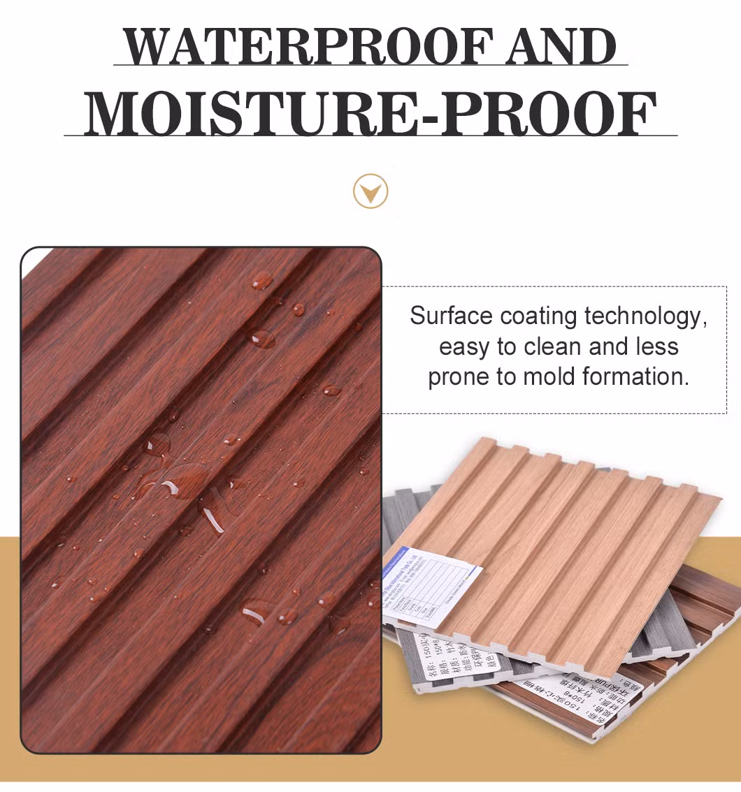 High Grade Indoor Use Durable Decorative WPC 3D Wall Paneling