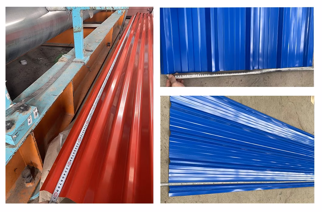 Building Material PE 1050 1060 H14 Prepainted Aluminum Roof Tile Wave Type 3003 H24 Al Tiles Board 5052 H112 Color Coated Corrugated Aluminum Roofing Sheet