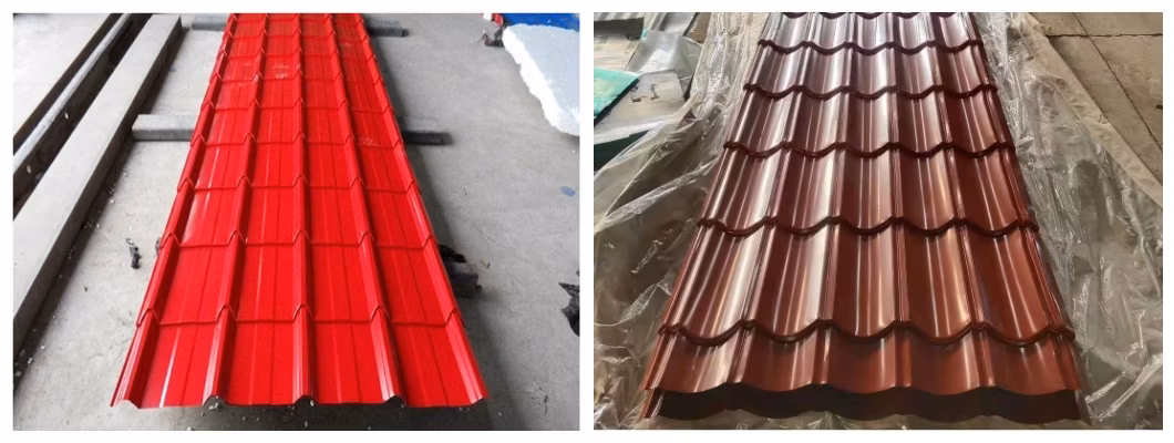 Building Material PE 1050 1060 H14 Prepainted Aluminum Roof Tile Wave Type 3003 H24 Al Tiles Board 5052 H112 Color Coated Corrugated Aluminum Roofing Sheet