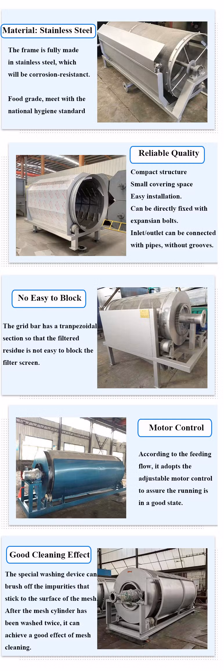Rotary Cylinder Type Micro Filter for Papermaking Wastewater Treatment