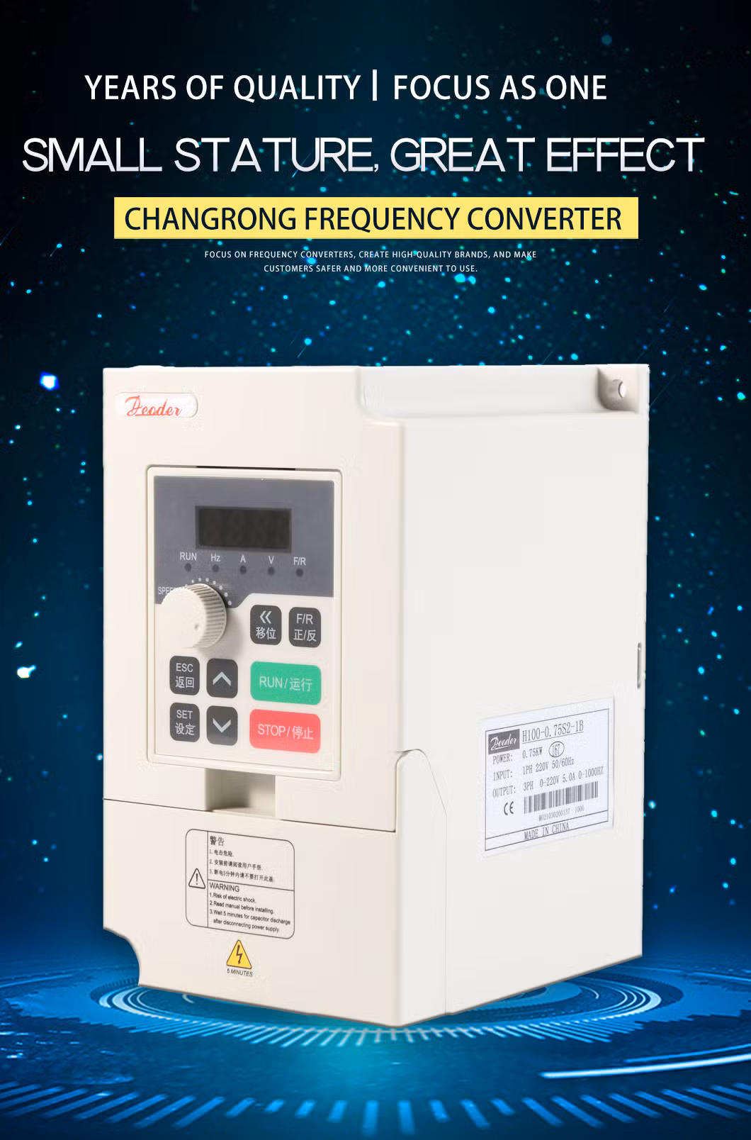 220V Voltage 5.5kw Delta Equal Quality VFD 3 Phase Hot Sale Frequency Inverter