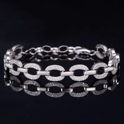 <a href='/pulsera/'>Pulsera</a> de cadenas Sterling Plata <a href='/pulsera-de-cadena/'>Pulsera de cadena</a>s de eslabones Cubanos para hombres