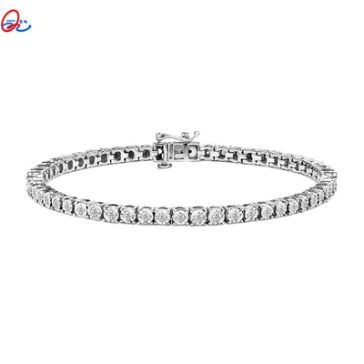 Gioielli di moda 14K Oro bianco 5.5CT Tennis Lab cresciuto Diamante Bracciale per donne