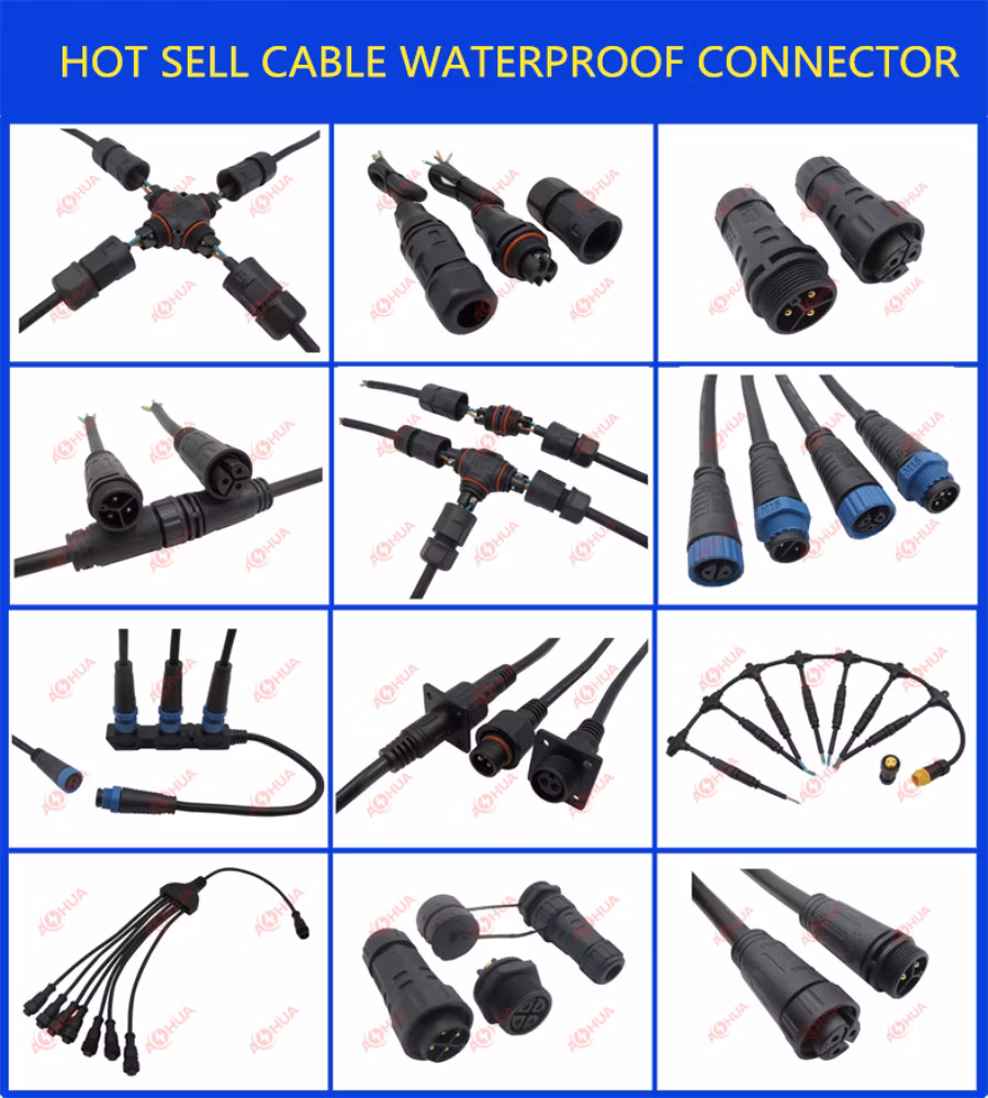 M13 Electric Male Female DC Quick Lock Cable 22AWG 24AWG Power Connector