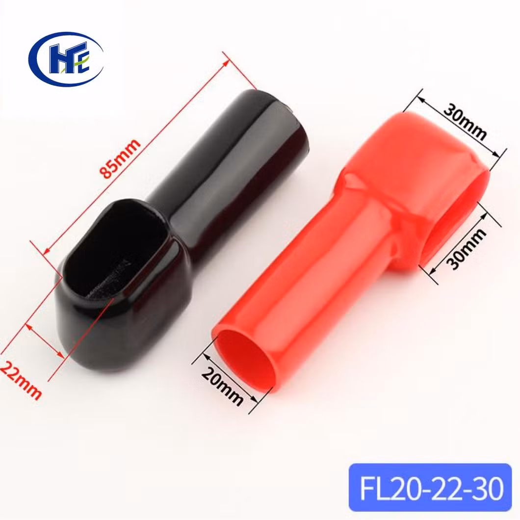 14-20mm Cable Entry Red Black Insulated Battery Protector Cap Quality Pair Battery Terminal Stud Insulator Cover FL20-22-30
