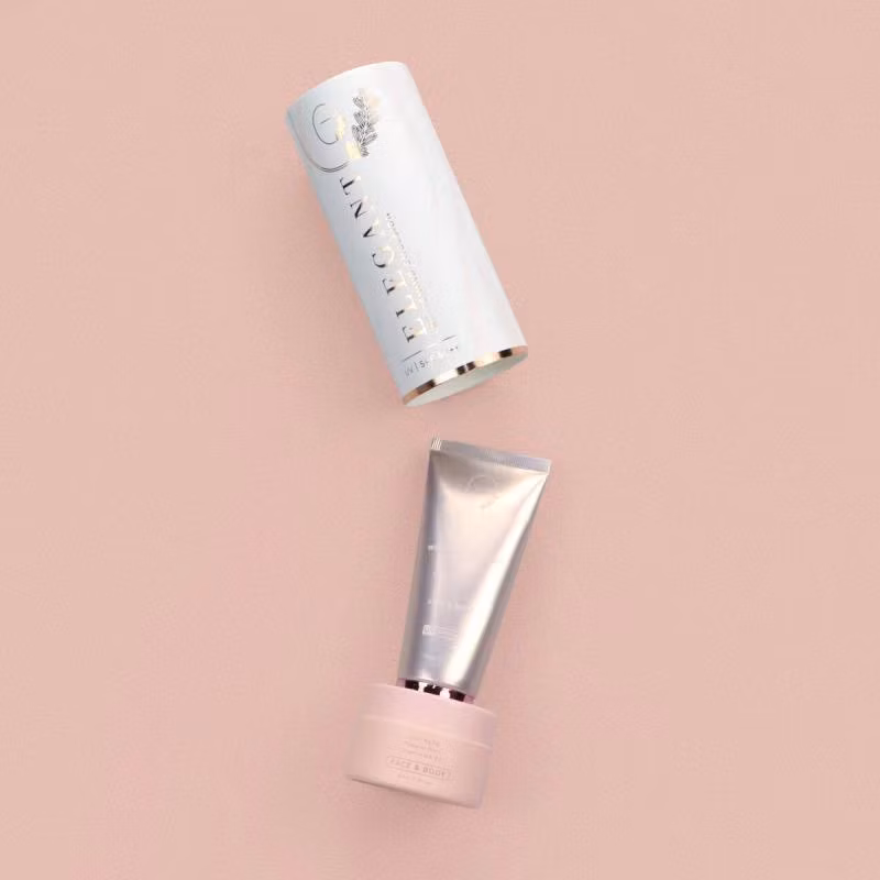 Round Paper Tube Clothing Packaging Customized Telescoping Cosmetic Lipstic Paper Tube with Rolled Edge Bio-Friendly Cylinder Canister