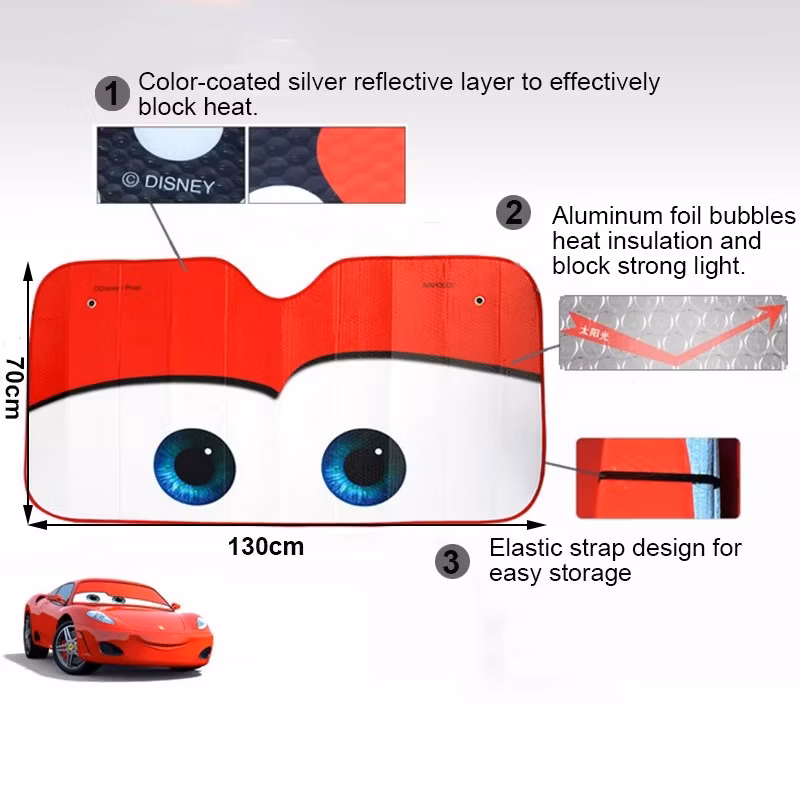6 Colors Eyes Heated Windshield Sunshade Car Window Windscreen Cover Sun Shade Auto Sun Visor Car-Covers Car Solar Protection