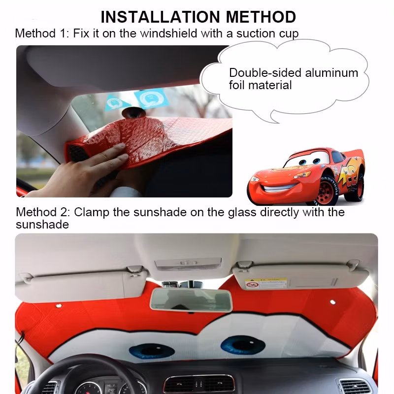6 Colors Eyes Heated Windshield Sunshade Car Window Windscreen Cover Sun Shade Auto Sun Visor Car-Covers Car Solar Protection