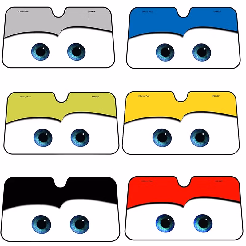 6 Colors Eyes Heated Windshield Sunshade Car Window Windscreen Cover Sun Shade Auto Sun Visor Car-Covers Car Solar Protection