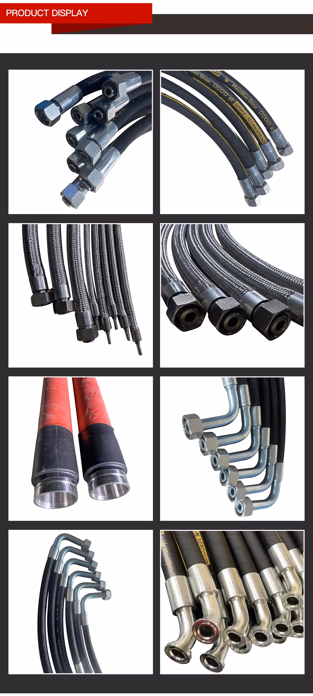 High Pressure Hydraulic Oil Hose Pipe Manufacture Customized Fuel Hose Pipe High Pressure Hydraulic Braided Rubber Hose