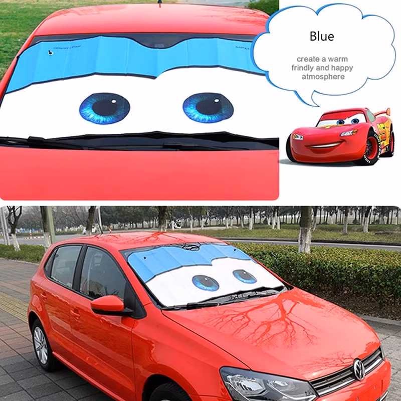 6 Colors Eyes Heated Windshield Sunshade Car Window Windscreen Cover Sun Shade Auto Sun Visor Car-Covers Car Solar Protection