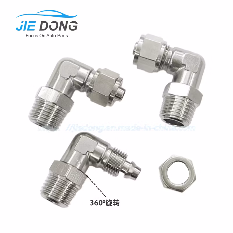 Male Elbow Pneumatic External Thread Quick Connector to 4-16mm Od Tube