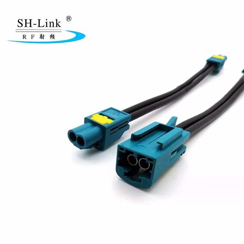 Car Connector Mini Fakra 2 Pins Type Z for 1m Rg174ll Cable Can Be Custermized
