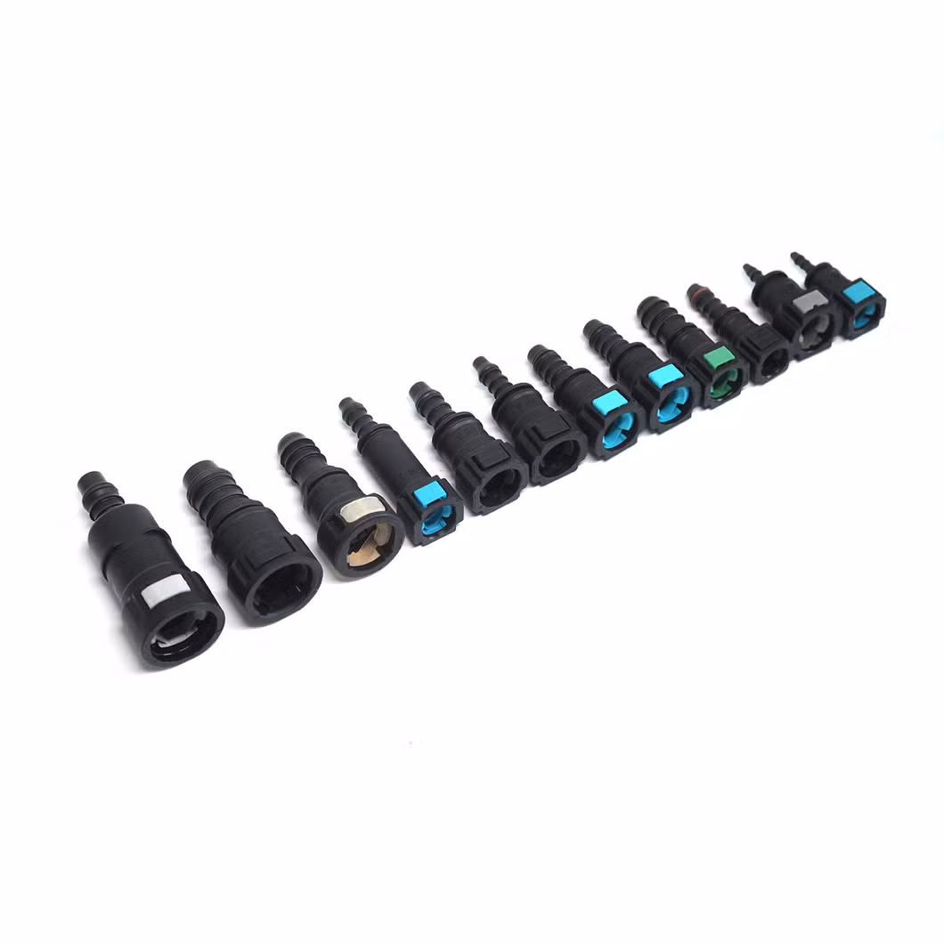 SAE 3/8"-9.49mm-ID8-180° Water Coolant Quick Connector for Auto Parts