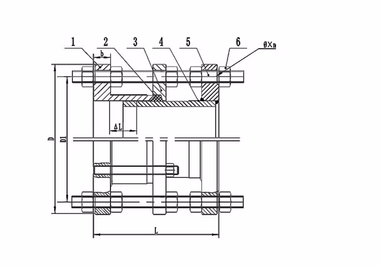 En14525 DN1000 Range Wide Ductile Iron Di Double Flange Dismantling Joints