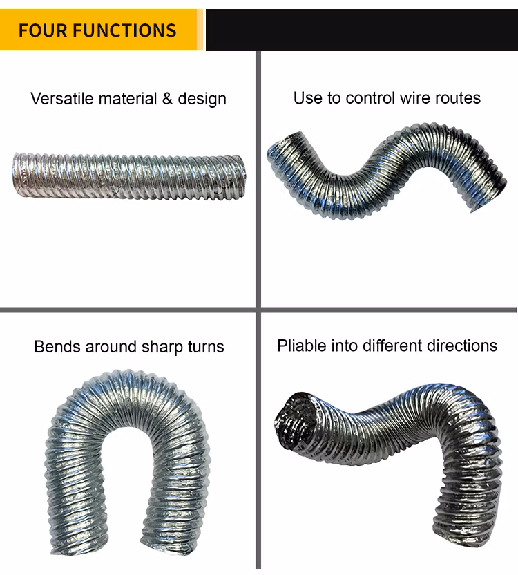 Heat Shield Tube Pre Heater Pipe Air Cleaner to Carbon Canister Aluminum Corrugated Tube Cardboard Air Hose