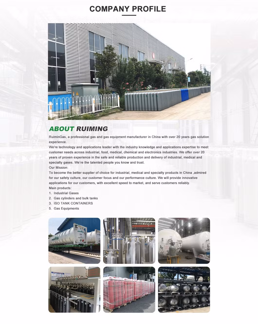 Factory Helium Gas Tank Tube Trailer Pure 99.999% Helium Gas Cylinder