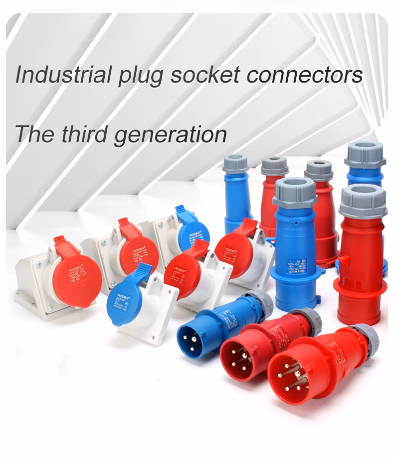High-End International Standard IP44 16A 3-Hole Industrial Waterproof Plug
