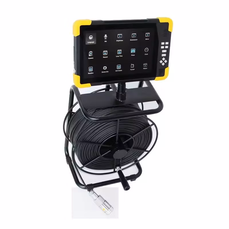 34mm Camera 100m Cable 10.1inch DVR Meter Counter HD Drain Sewer Pipe Detection Underwater Pipeline Inspection Camera System