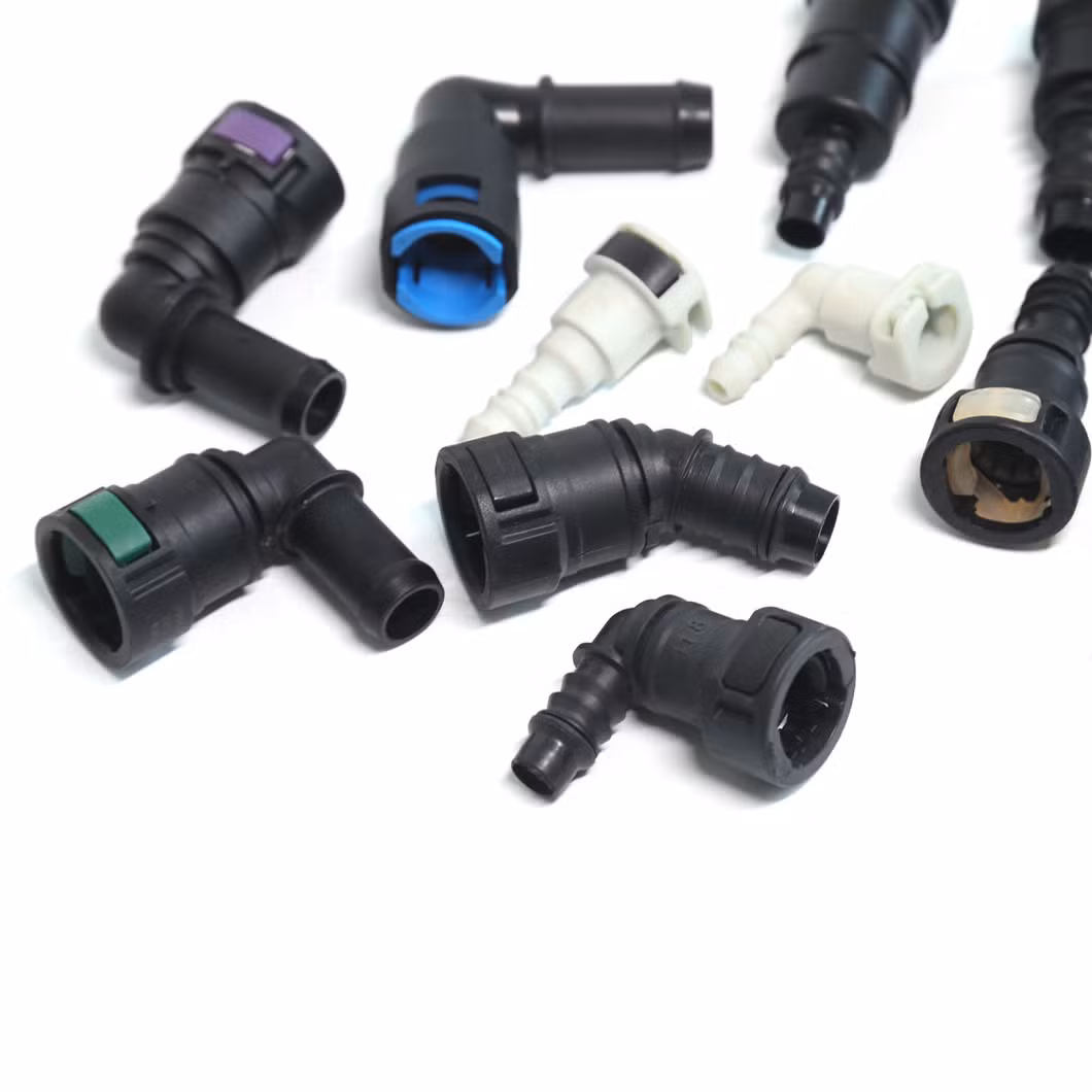 SAE 3/8"-9.49mm-ID8-180° Water Coolant Quick Connector for Auto Parts