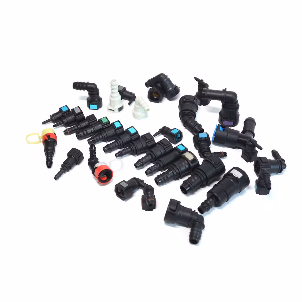 SAE 3/8"-9.49mm-ID8-180° Water Coolant Quick Connector for Auto Parts