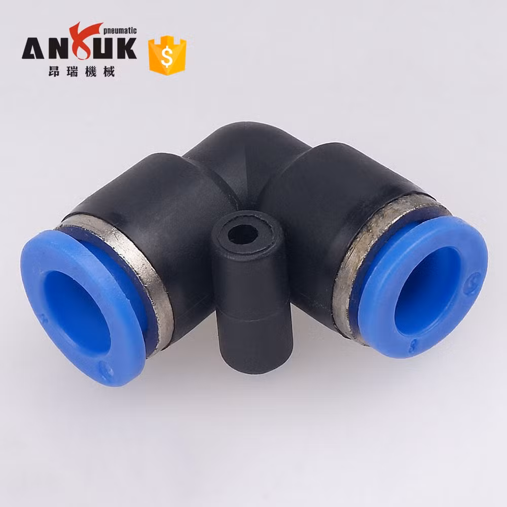 PV L Type Plastic Pneumatic Tube Connectting Elbow Pipe Fittings