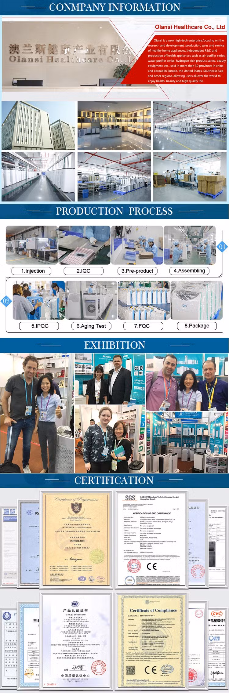 Countertop OEM Electronic Cooling Hot and Cold UVC Direct Pipeline Reverse Osmosis 200g RO System Hydrogen Water Purifier