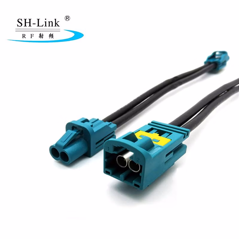 Car Connector Mini Fakra 2 Pins Type Z for 1m Rg174ll Cable Can Be Custermized