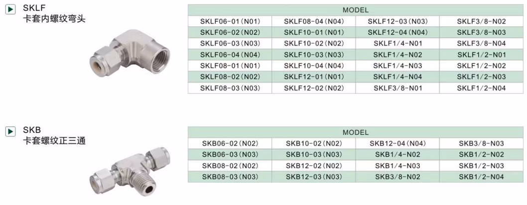 High Pressure PT and NPT Thread Double Ferrule Tube Connector 316L Stainless Steel Hydraulic Fittings