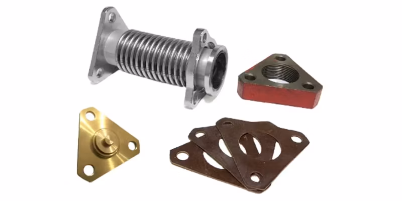 Fuel Dispenser Pump Oil Inlet Connecting Pipe Fittings Stainless Steel Triangular Flange Bellows