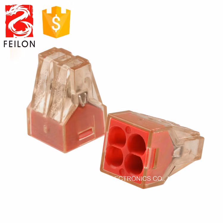 Quick Connect Compact Splicing Fast Connector 4 Way Wire Fast Rigid Terminal Block Connector Pct-104b/604/773-604 Junction Box Terminal Connector