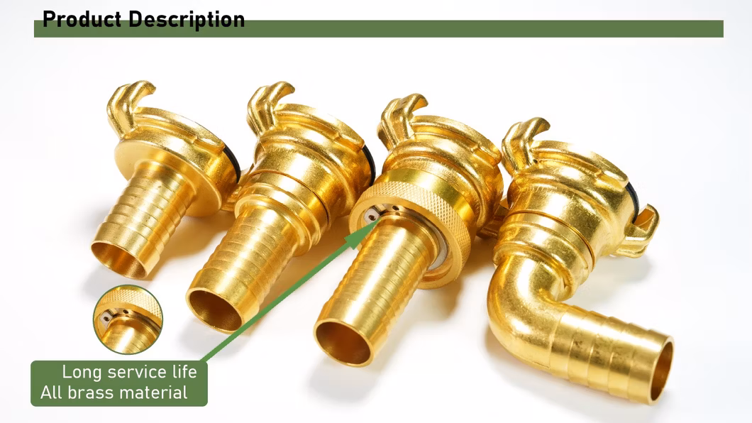 3/4 Inch Brass Quick Connector for Garden Water Hose OEM ODM Sanitary Copper Pipe Steel Connection Fittings