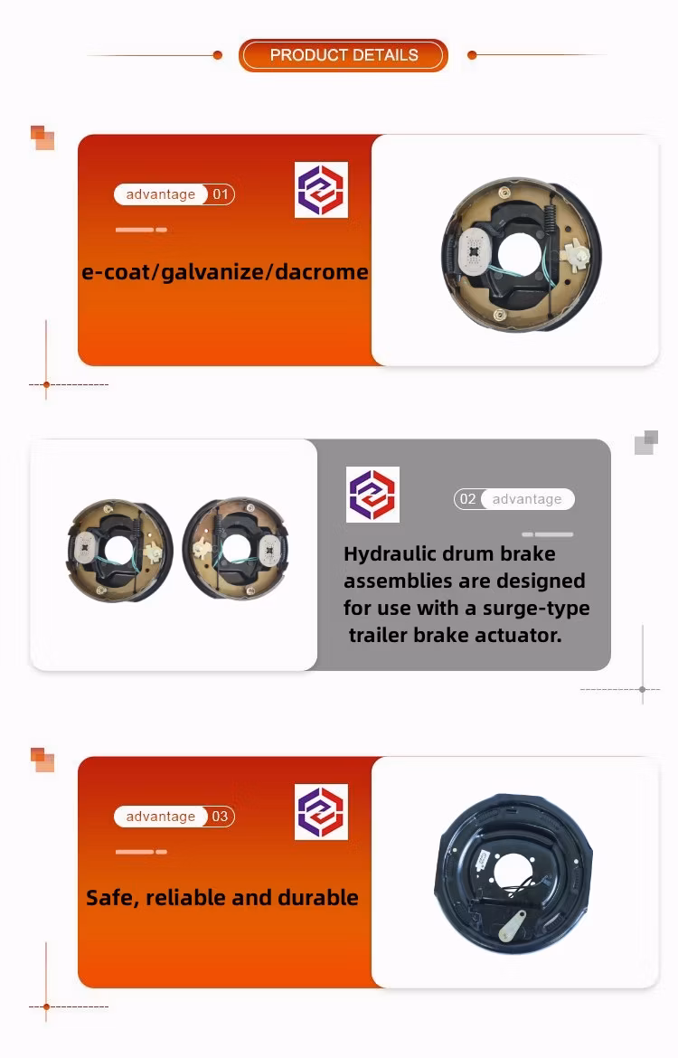 High Quality 3500 Lbs Electric Axle Trailer Spare Kit 10 Inch Electric Brake System Assembly