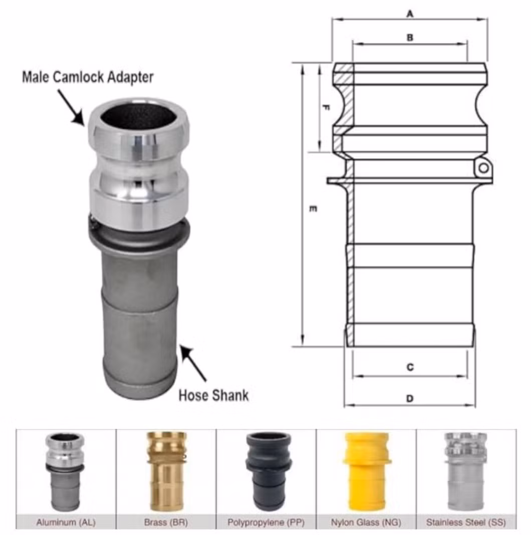 Fluid Transportation Type a+D Male Female Quick Connect Cam Lock Groove Coupling