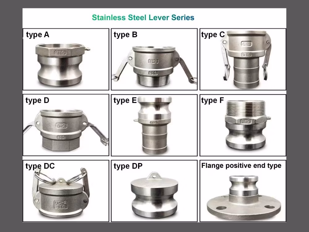 Closed End Type DC Stainless Steel Female Camlock Quick Disconnect Coupling