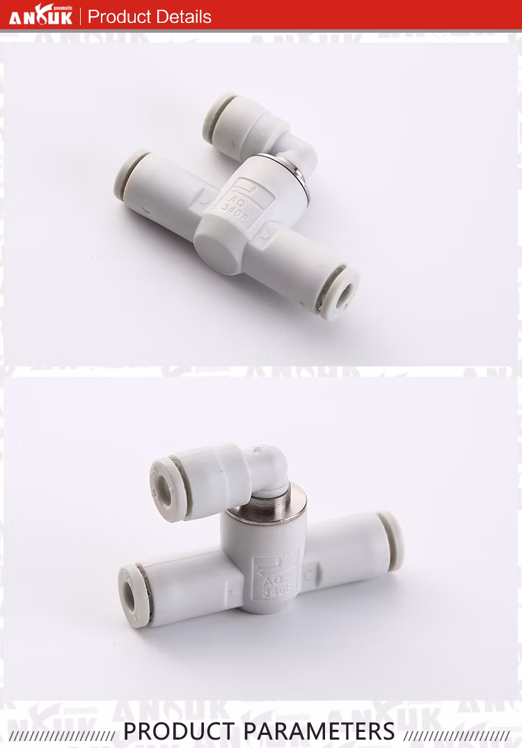 Aq340f-04 Air Pneumatic Hose Tube Fitting SMC Type Plastic 3 Way Quick Connector