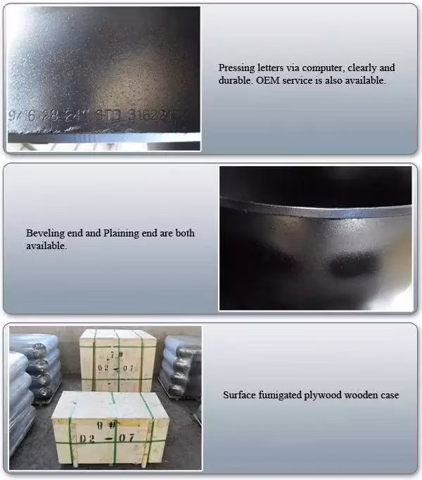 Carbon Steel Tee Elbow Reducer 304/304L/316/316L Stainless Steel Polishing Mirror Dish End Pipe Fitting Cap