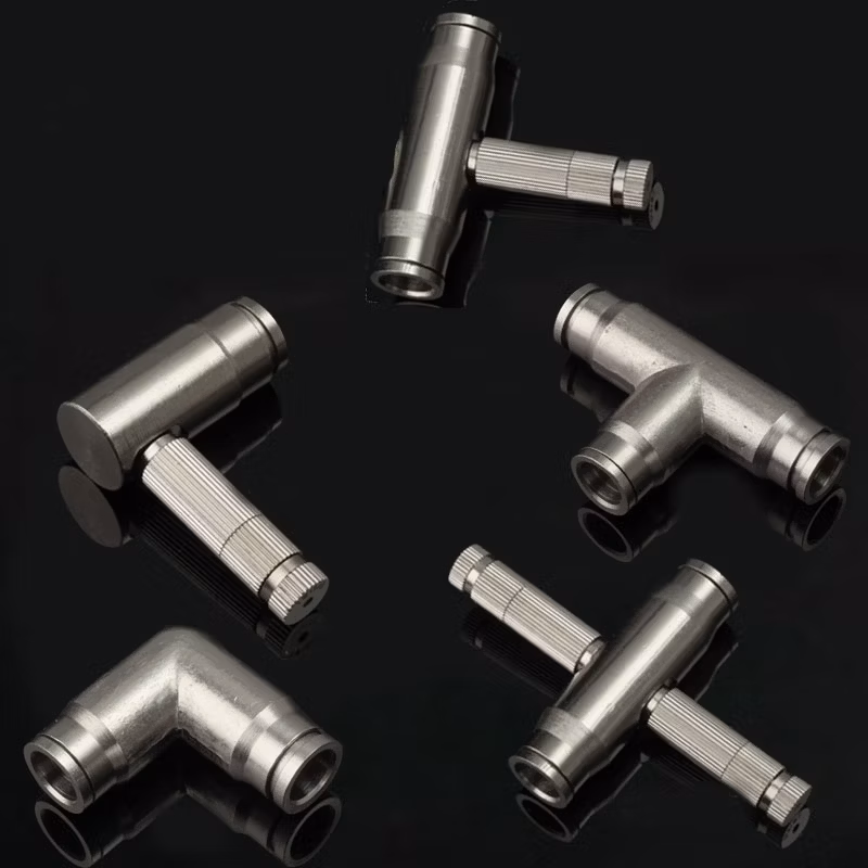 High Pressure Misting Pump System Spraying SS316 Nozzle Quick Plug Connector for Cooling Equipment