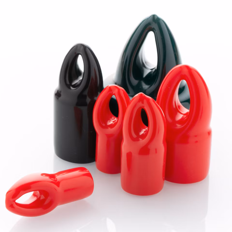 Multiple Styles Vinyl Vented Caps, Tubing Connectors and Instrument Tips Ends Using Plastic Cover