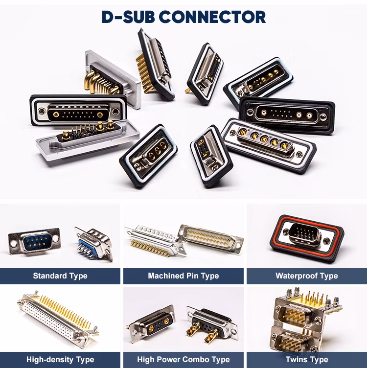 D Sub 15 Pin Male VGA Plug Connector for PCB dB15 Straight DIP Screw Lock Gold Pin