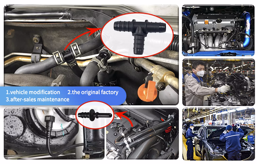 T Type 3 Ways Y Fitting Pipe Connector Fuel Water Air System