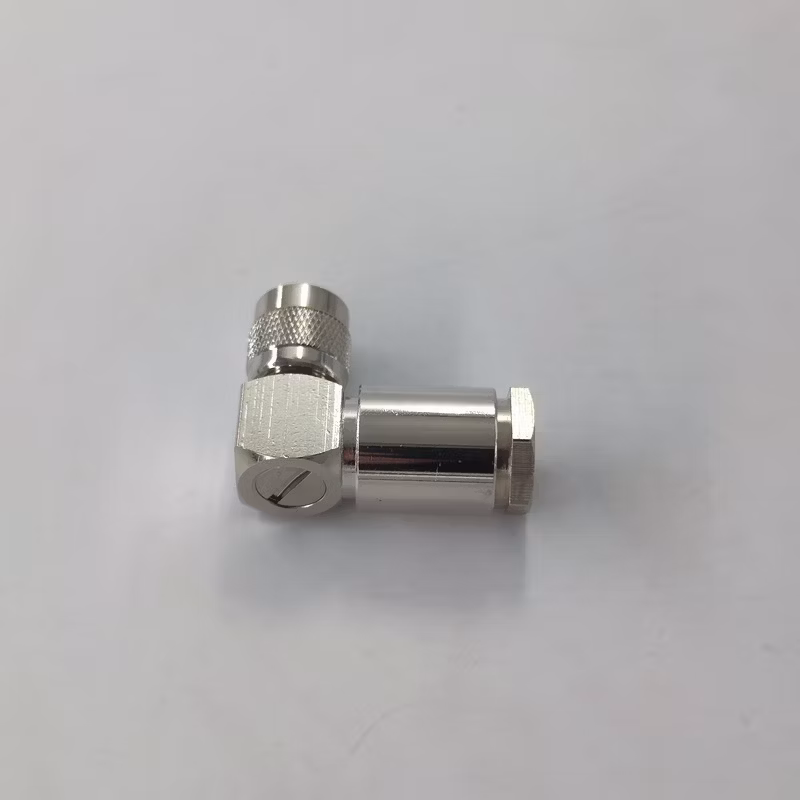 Antenna Rg214 Cable Wire Electrical Waterproof RF Coaxial TNC Male Plug Clamp Right Angle Connector