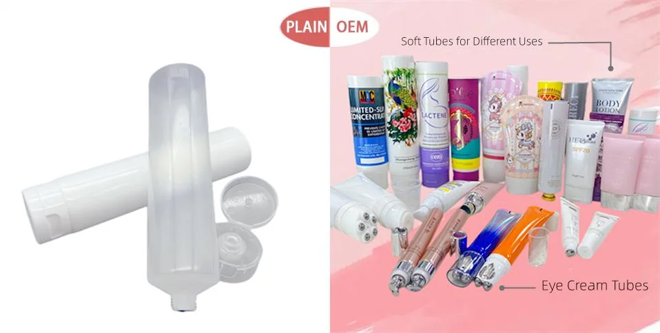 Aluminium Customize Squeeze Cosmetic Packaging Tube with Octagonal Cap for Skincare Cream