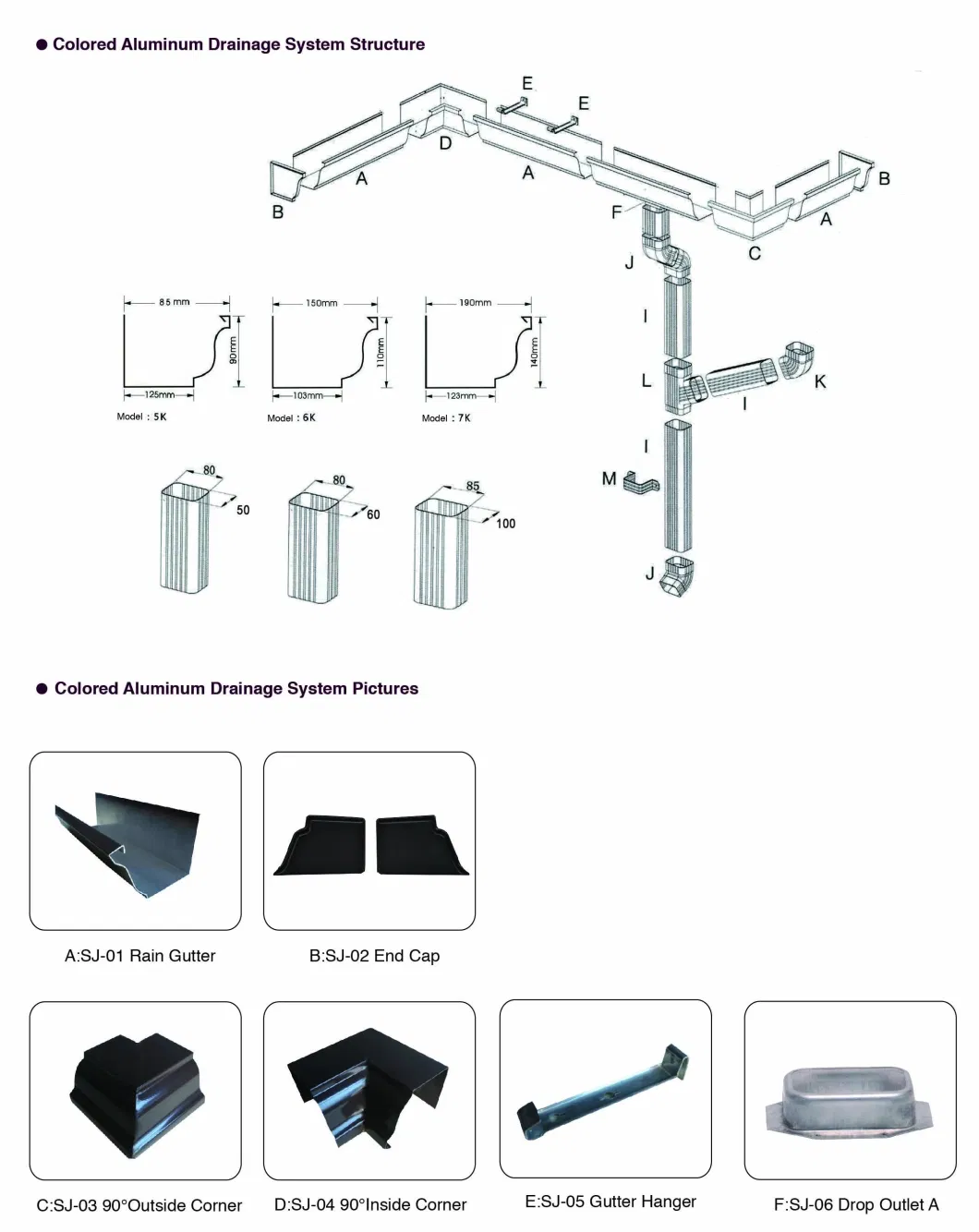 Customized Perforated Metal Aluminum Rain Gutter Not Distort South America Aluminum Pipe for Rain Water Collection