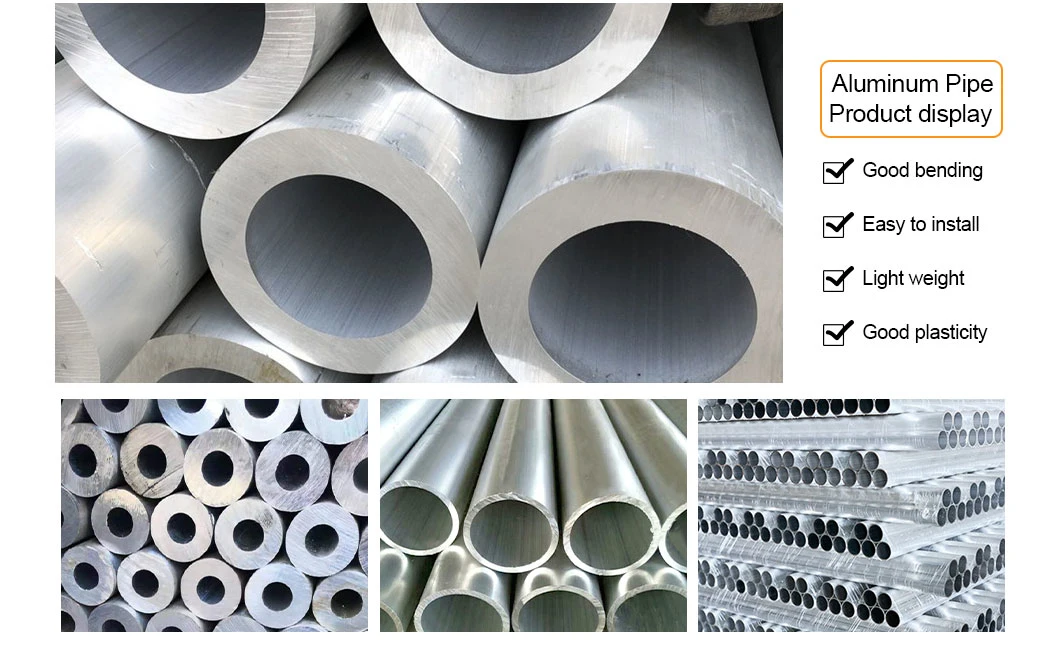 High Strength Alloy Aluminium ASTM 2024 3003 5083 6061 6063 6082 7075 T5 T6 Large Diameter Seamless Round Aluminum Tube for Construction